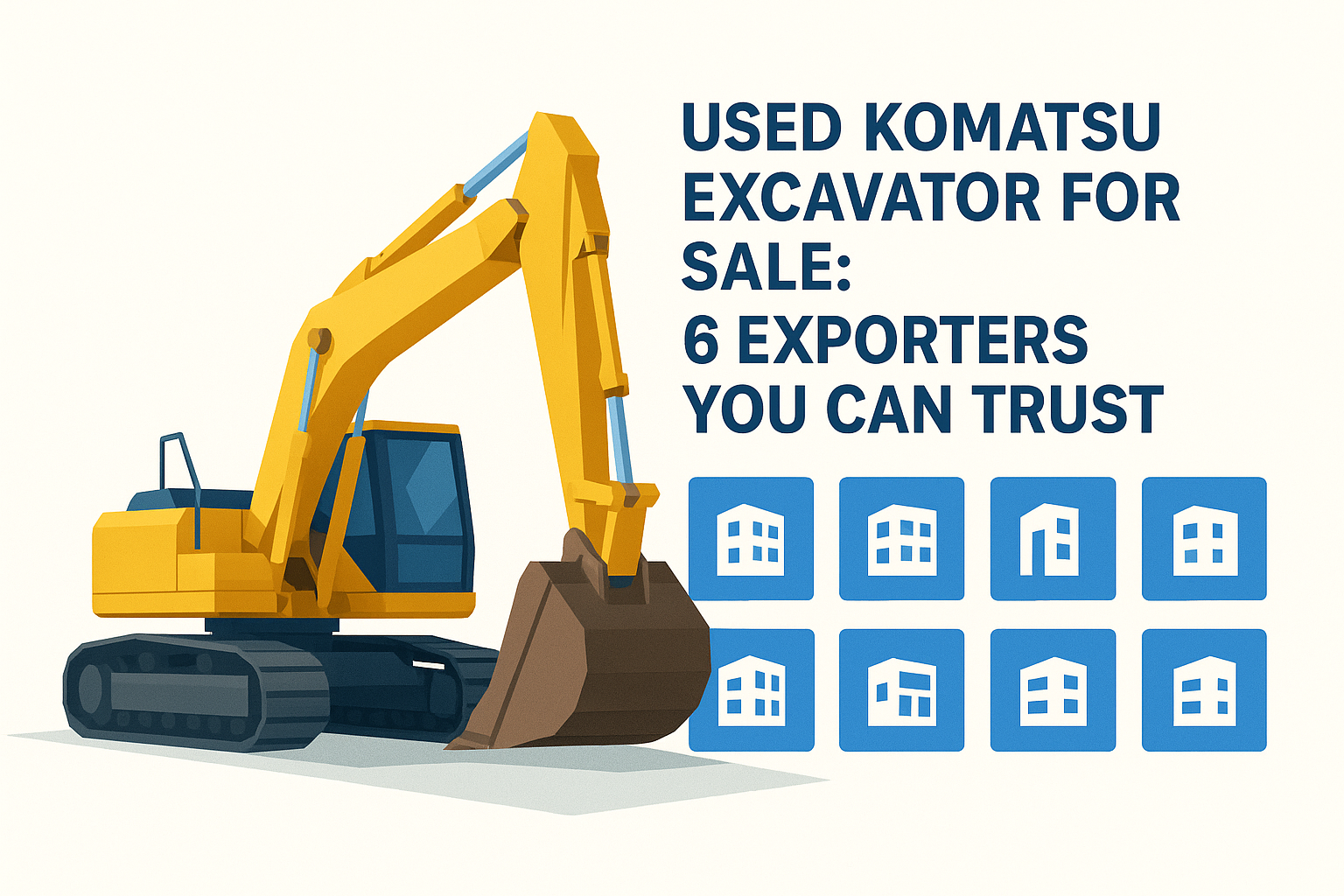 Used Komatsu Excavator for Sale: 6 Exporters You Can Trust